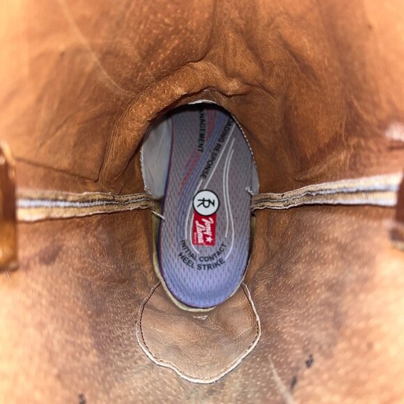 Tony Lama Women’s Brown Embroidered Leather Western 3R Cowgirl Boots Size 8B - Picture 7 of 12